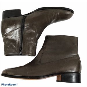 Jarman Leather Brown Zip Ankle Boot 8 1/2